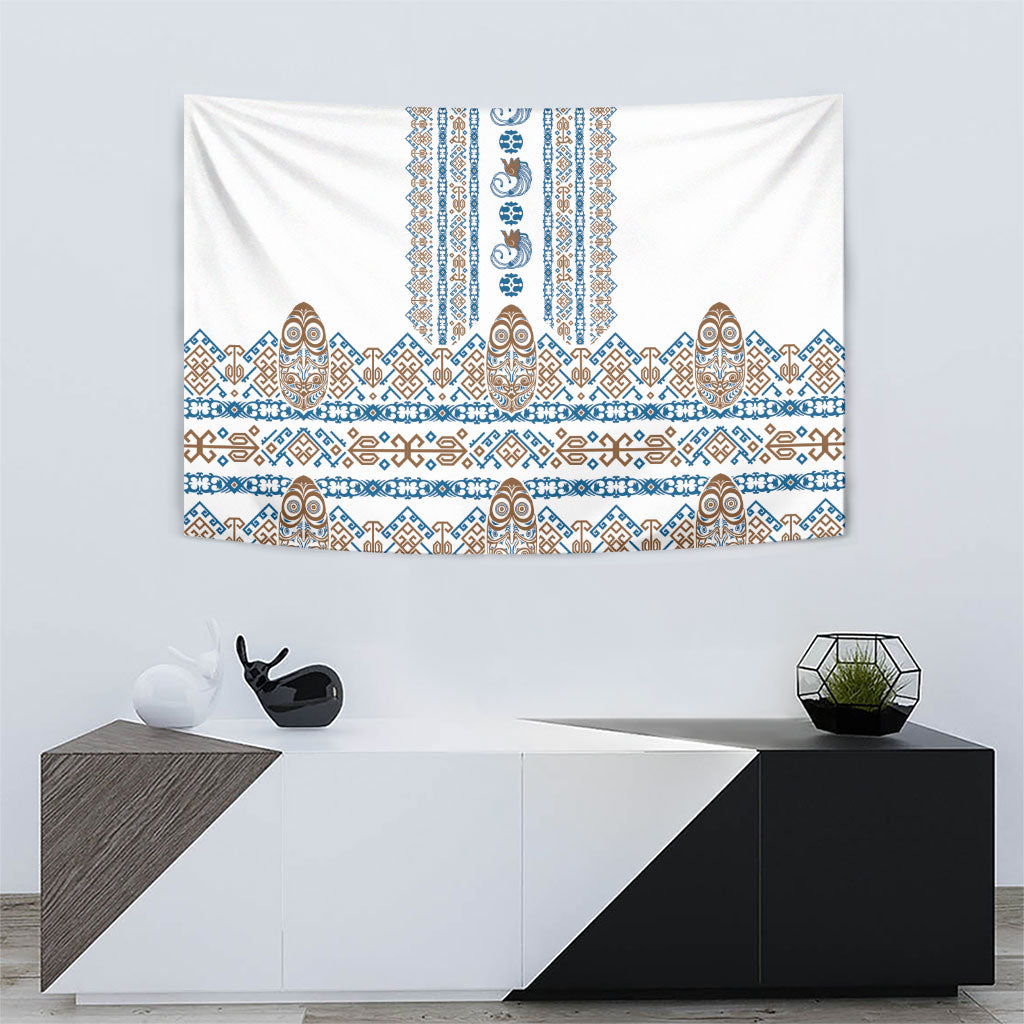 Papua New Guinea Bird Ethnic Tapestry Papuan Batik Inspired Pattern