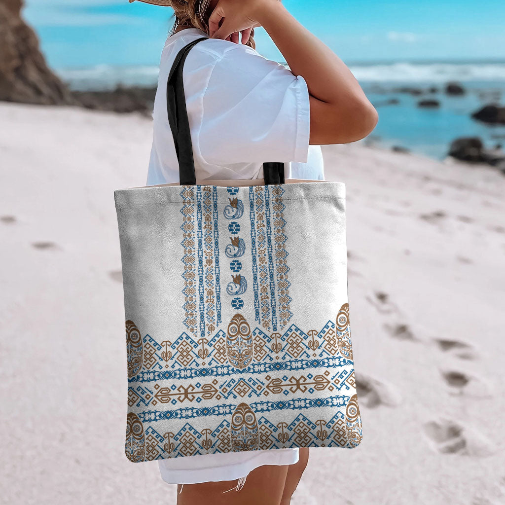 Papua New Guinea Bird Ethnic Tote Bag Papuan Batik Inspired Pattern