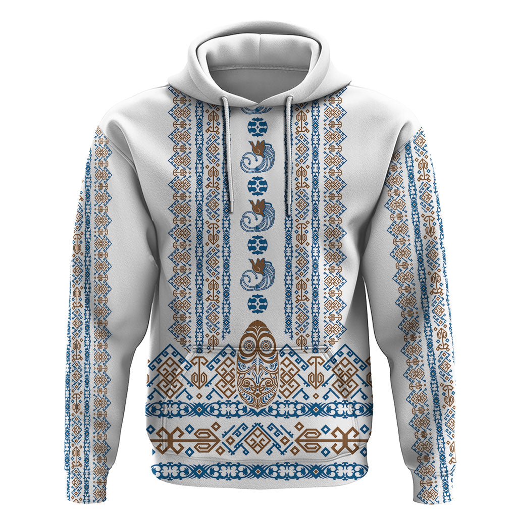 Personalised Papua New Guinea Bird Ethnic Zip Hoodie Papuan Batik Inspired Pattern