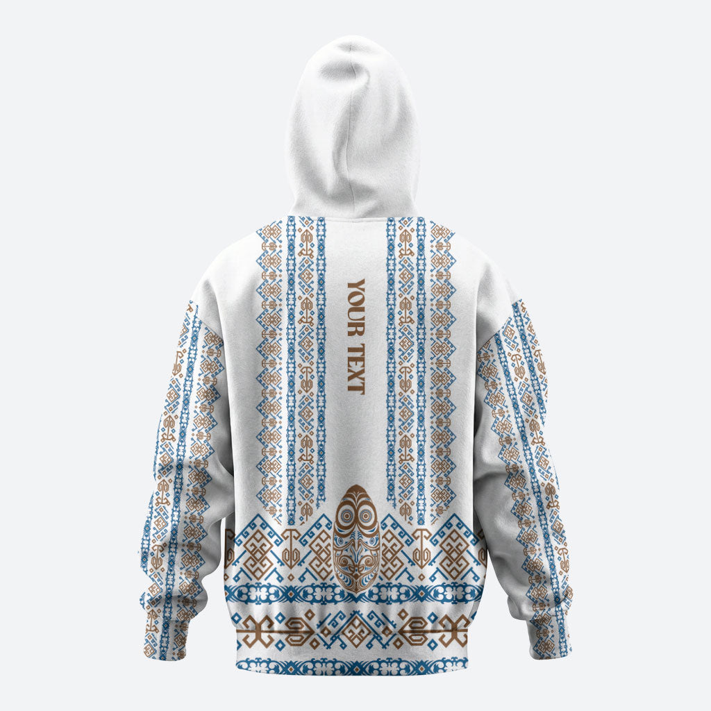 Personalised Papua New Guinea Bird Ethnic Zip Hoodie Papuan Batik Inspired Pattern