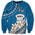 Bula Fiji Sweatshirt Kava Bowl Tapa Tribal LT9 Unisex Blue - Polynesian Pride