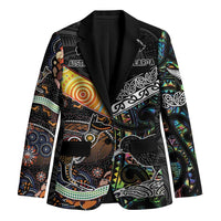Australia New Zealand Personalised Blazer Maori Aboriginal Art Style - Polynesian Pride