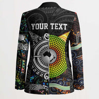 Australia New Zealand Personalised Blazer Maori Aboriginal Art Style - Polynesian Pride