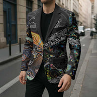 Australia New Zealand Personalised Blazer Maori Aboriginal Art Style - Polynesian Pride