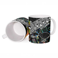 Australia New Zealand Personalised Ceramic Mug Maori Aboriginal Art Style - Polynesian Pride