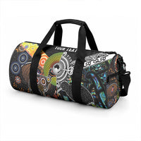 Personalised New Zealand and Australia Duffle Bag Maori Mix Aboriginal Art Style LT9 - Polynesian Pride