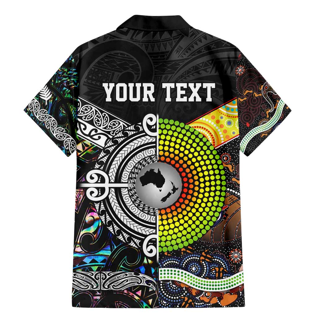 Personalised New Zealand and Australia Family Matching Mermaid Dress and Hawaiian Shirt Maori Mix Aboriginal Art Style LT9 - Polynesian Pride