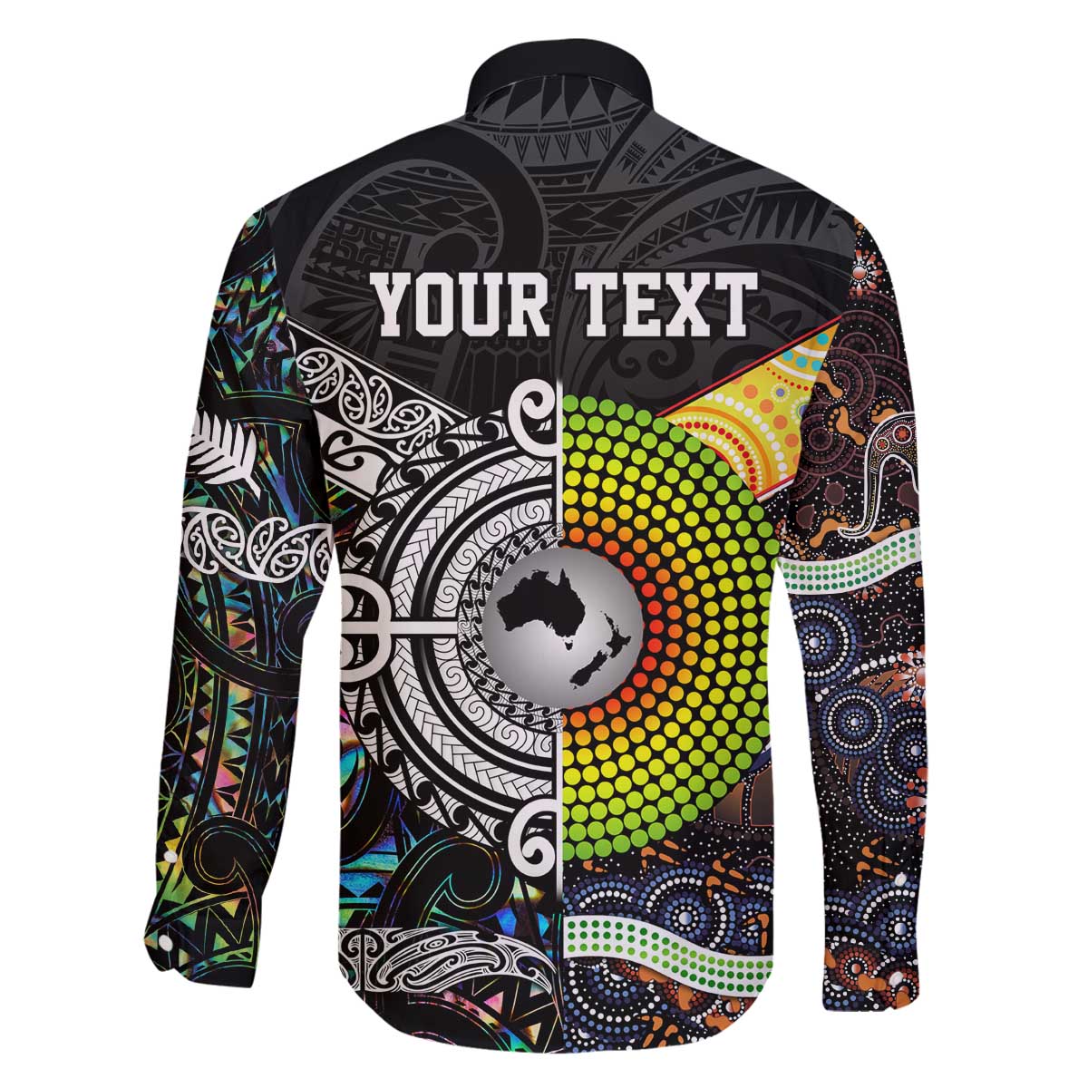 Personalised New Zealand and Australia Family Matching Puletasi and Hawaiian Shirt Maori Mix Aboriginal Art Style LT9 - Polynesian Pride