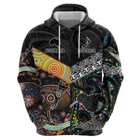 New Zealand and Australia Hoodie Maori Mix Aboriginal Art Style
