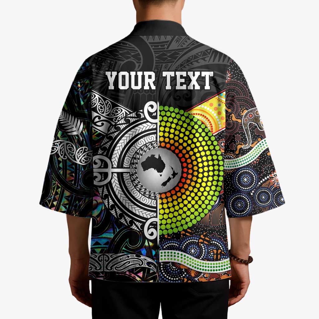 Australia New Zealand Personalised Kimono Maori Aboriginal Art Style - Polynesian Pride