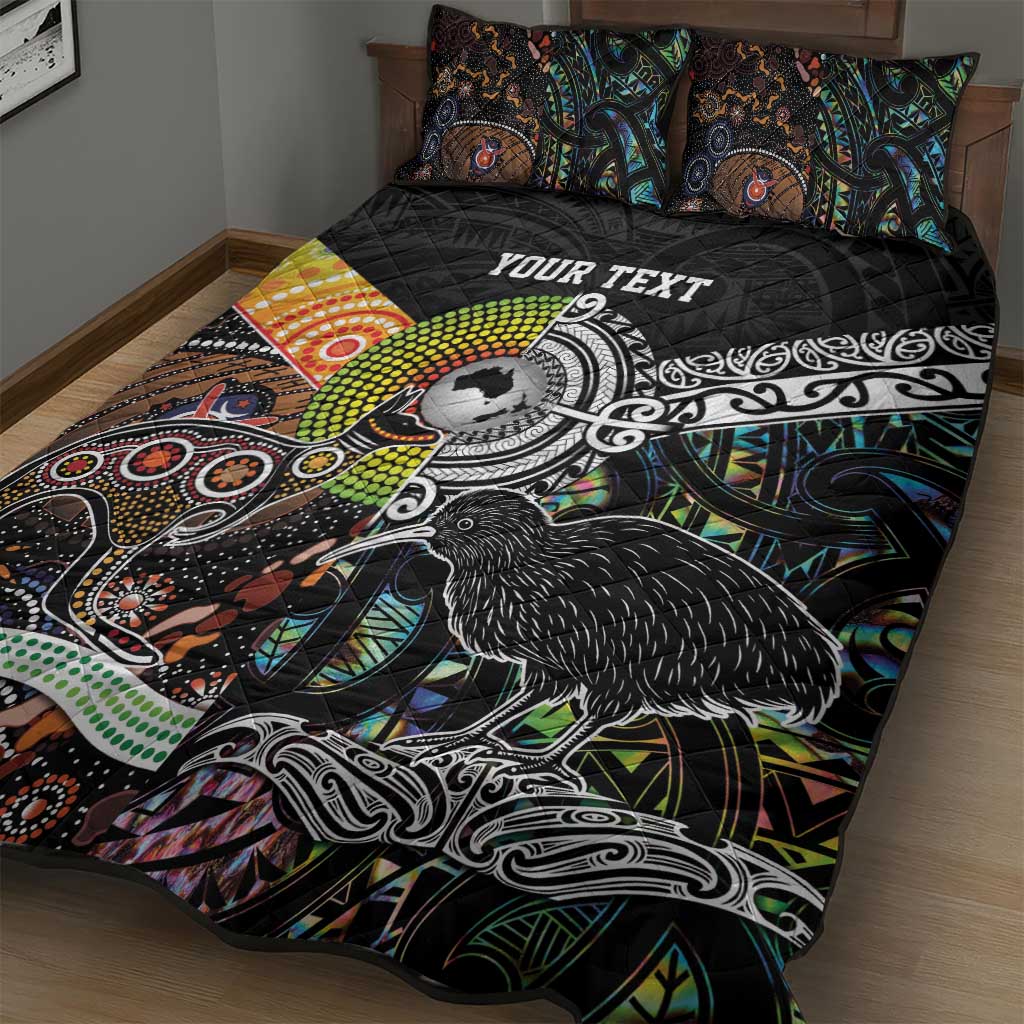 New Zealand and Australia Quilt Bed Set Maori Mix Aboriginal Art Style