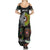 New Zealand and Australia Summer Maxi Dress Maori Mix Aboriginal Art Style