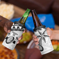 Custom Fiji Rugby Pacific Can Cooler Tumbler Polynesian Palm Tattoo