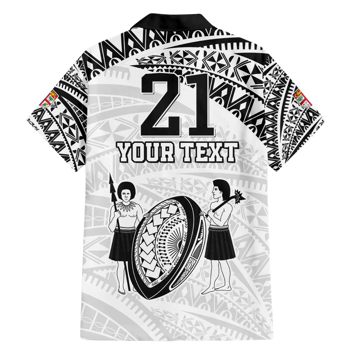 Custom Fiji Rugby Pacific Family Matching Puletasi and Hawaiian Shirt Polynesian Palm Tattoo LT9 - Polynesian Pride