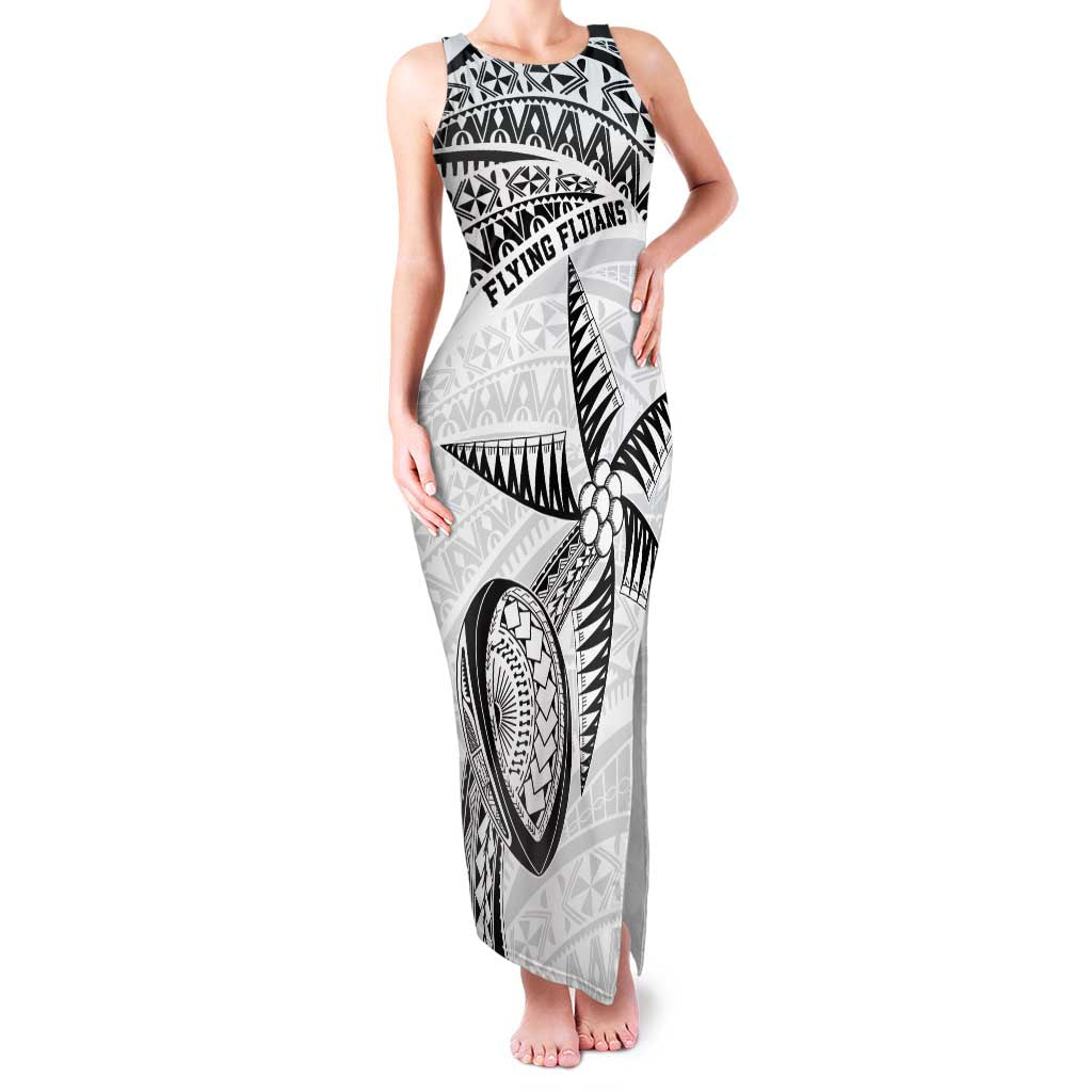 Custom Fiji Rugby Pacific Family Matching Tank Maxi Dress and Hawaiian Shirt Polynesian Palm Tattoo