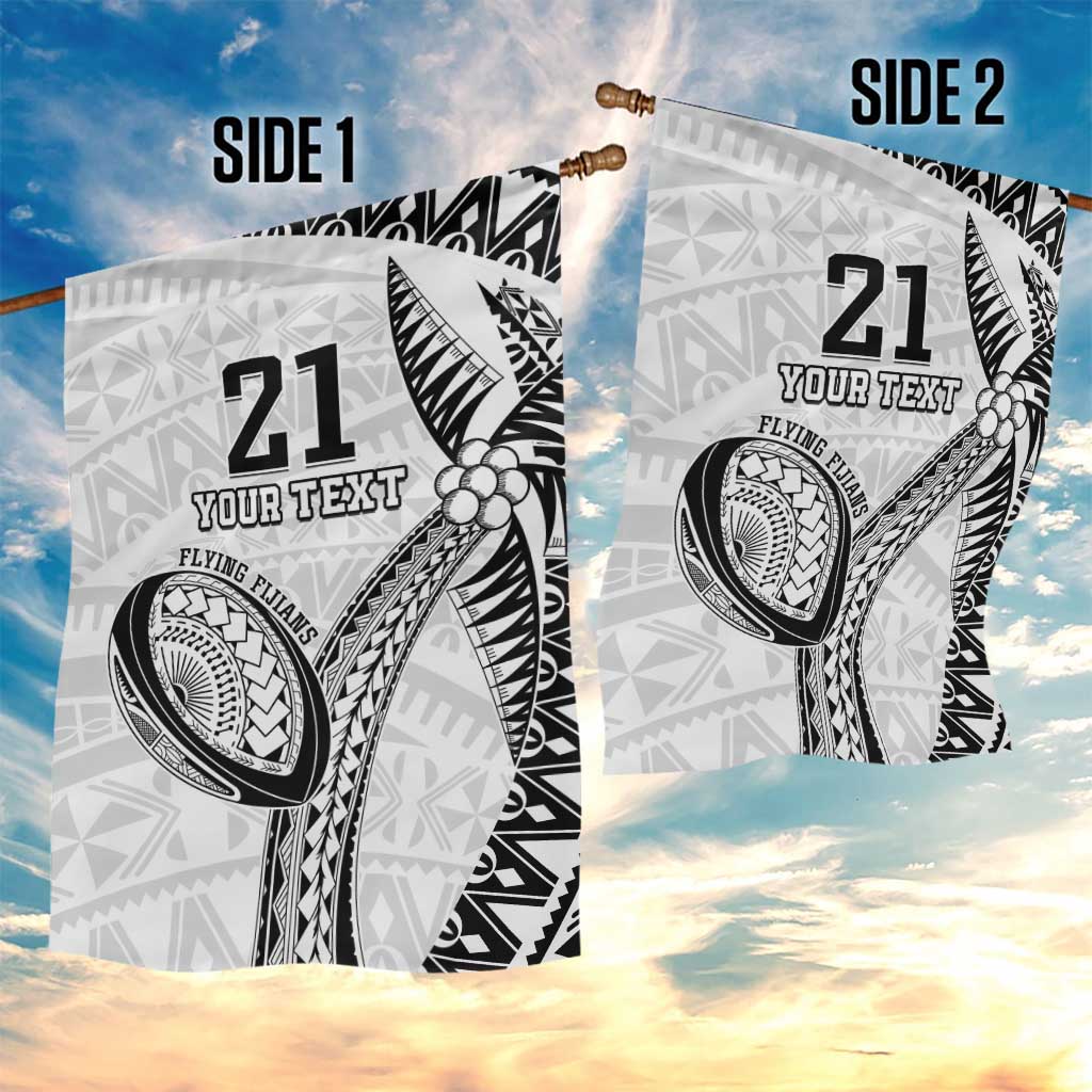 Custom Fiji Rugby Pacific Garden Flag Polynesian Palm Tattoo