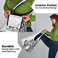 Custom Fiji Rugby Pacific Grocery Bag Polynesian Palm Tattoo