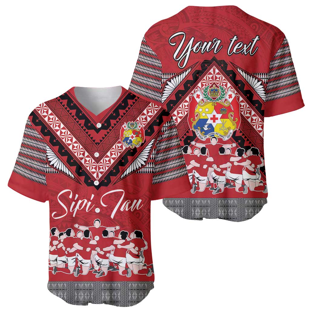 Personalised Tonga Rugby Pacific Baseball Jersey Ikale Tahi Sipi Tau