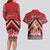 Personalised Tonga Rugby Pacific Couples Matching Long Sleeve Bodycon Dress and Hawaiian Shirt Ikale Tahi Sipi Tau