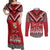 Personalised Tonga Rugby Pacific Couples Matching Off Shoulder Maxi Dress and Long Sleeve Button Shirt Ikale Tahi Sipi Tau