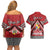 Personalised Tonga Rugby Pacific Couples Matching Off Shoulder Short Dress and Hawaiian Shirt Ikale Tahi Sipi Tau