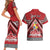 Personalised Tonga Rugby Pacific Couples Matching Short Sleeve Bodycon Dress and Hawaiian Shirt Ikale Tahi Sipi Tau