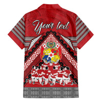 Personalised Tonga Rugby Pacific Family Matching Puletasi and Hawaiian Shirt Ikale Tahi Sipi Tau
