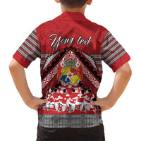 Personalised Tonga Rugby Pacific Family Matching Short Sleeve Bodycon Dress and Hawaiian Shirt Ikale Tahi Sipi Tau LT9 - Polynesian Pride