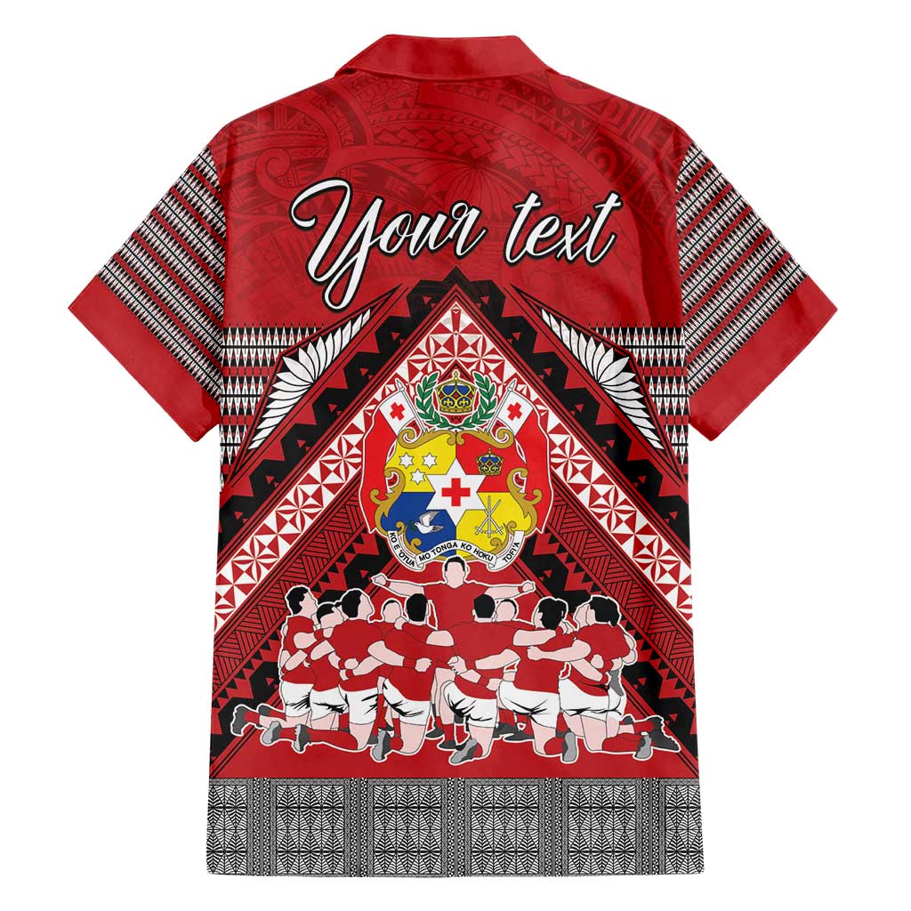 Personalised Tonga Rugby Pacific Family Matching Short Sleeve Bodycon Dress and Hawaiian Shirt Ikale Tahi Sipi Tau LT9 - Polynesian Pride