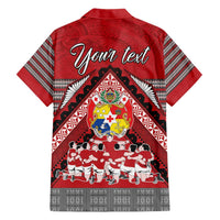 Personalised Tonga Rugby Pacific Family Matching Short Sleeve Bodycon Dress and Hawaiian Shirt Ikale Tahi Sipi Tau LT9 - Polynesian Pride