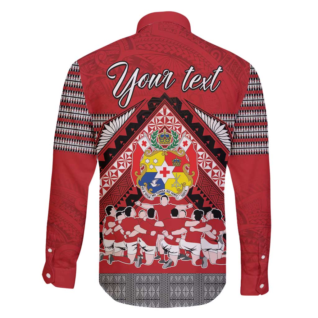 Personalised Tonga Rugby Pacific Family Matching Tank Maxi Dress and Hawaiian Shirt Ikale Tahi Sipi Tau