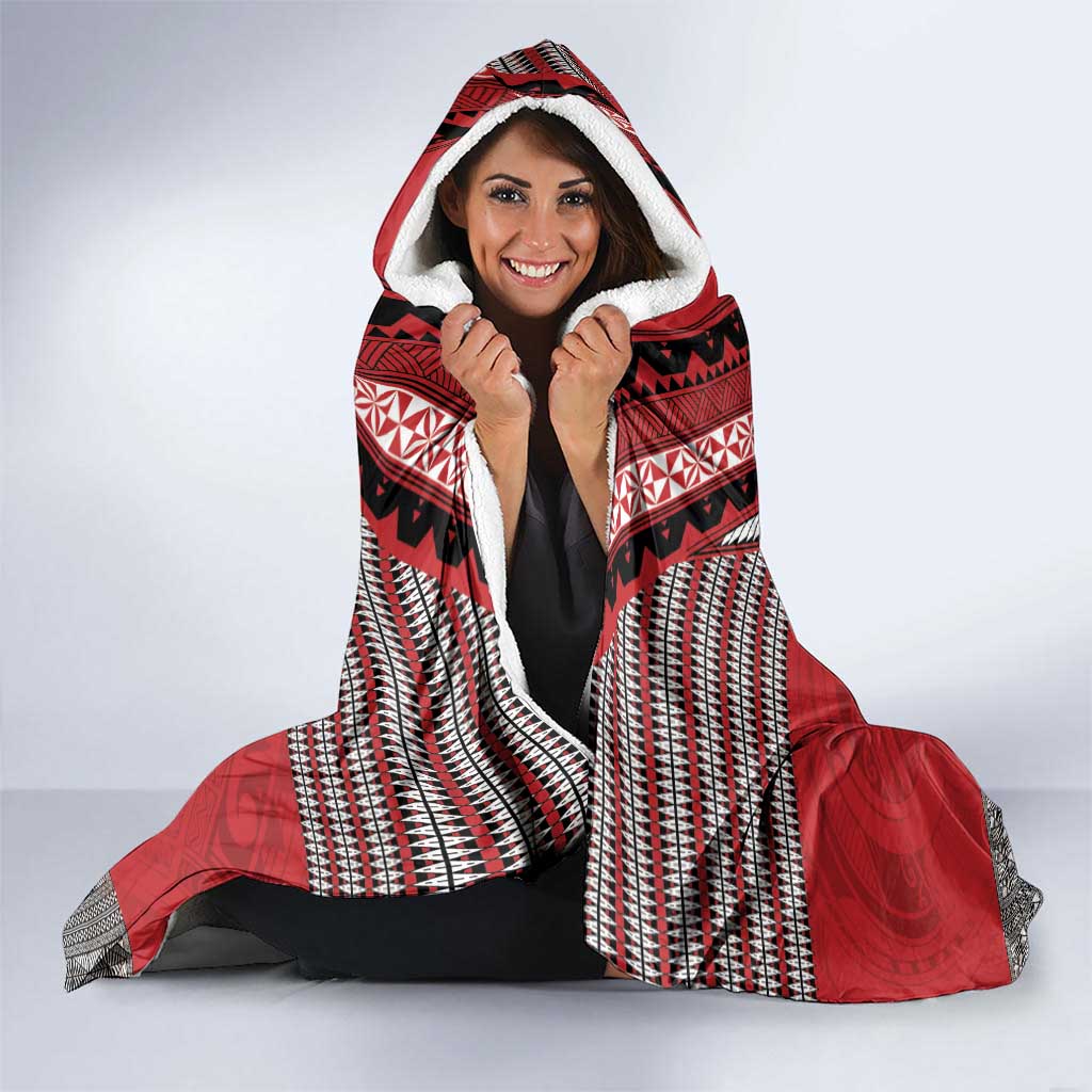Personalised Tonga Rugby Pacific Hooded Blanket Ikale Tahi Sipi Tau