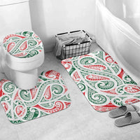 New Zealand Kowhaiwhai Christmas Bathroom Set Traditional Maori Koru Pattern - Polynesian Pride