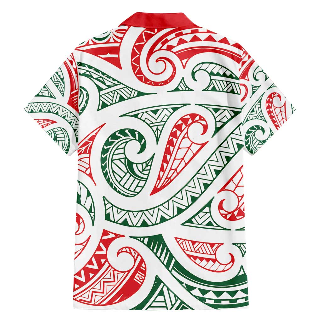 New Zealand Kowhaiwhai Christmas Family Matching Long Sleeve Bodycon Dress and Hawaiian Shirt Traditional Maori Koru Pattern LT9 - Polynesian Pride