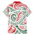 New Zealand Kowhaiwhai Christmas Family Matching Off Shoulder Short Dress and Hawaiian Shirt Traditional Maori Koru Pattern - Polynesian Pride