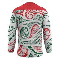 New Zealand Kowhaiwhai Christmas Hockey Jersey Traditional Maori Koru Pattern - Polynesian Pride