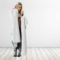 New Zealand Kowhaiwhai Christmas Hooded Blanket Traditional Maori Koru Pattern - Polynesian Pride