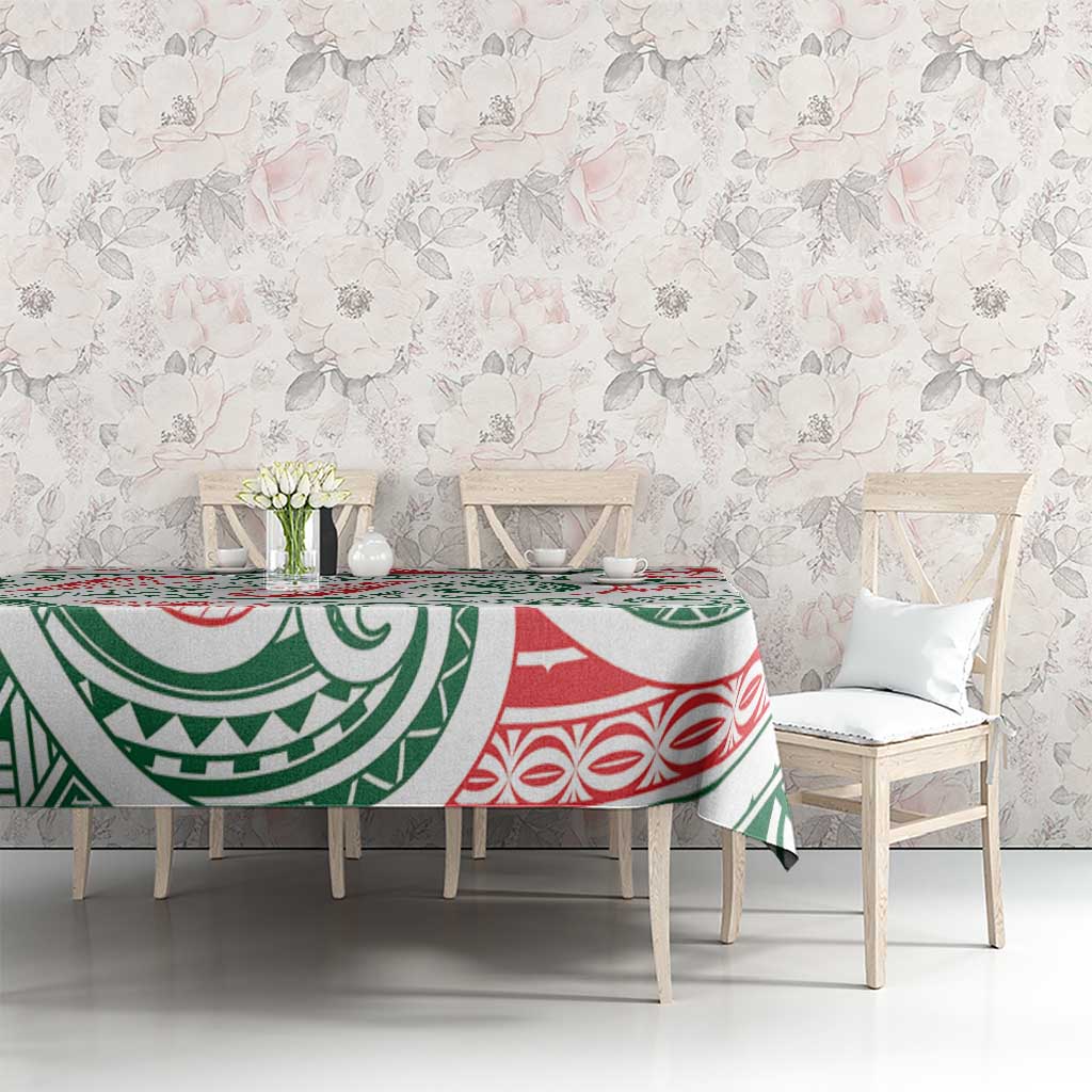 New Zealand Kowhaiwhai Christmas Tablecloth Traditional Maori Koru Pattern - Polynesian Pride