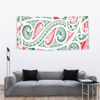 New Zealand Kowhaiwhai Christmas Tapestry Traditional Maori Koru Pattern - Polynesian Pride