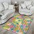 Hawaiian Palaka Area Rug Hibiscus Palm Leaf Pattern - Polynesian Pride