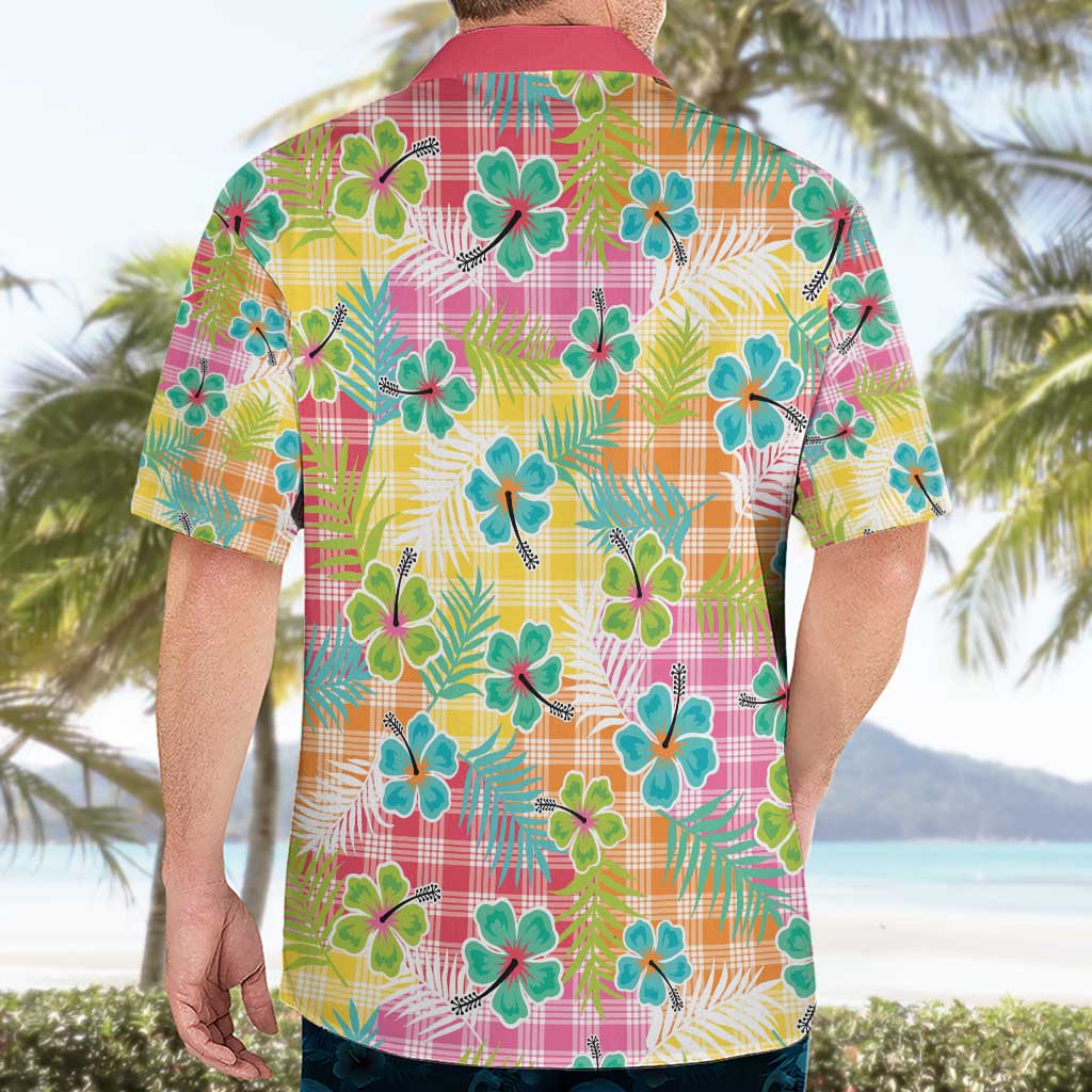 Hawaiian Palaka Hawaiian Shirt Hibiscus Palm Leaf Pattern - Polynesian Pride
