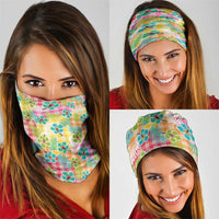 Hawaiian Palaka Neck Gaiter Hibiscus Palm Leaf Pattern - Polynesian Pride