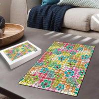 Hawaiian Palaka Puzzle Hibiscus Palm Leaf Pattern - Polynesian Pride