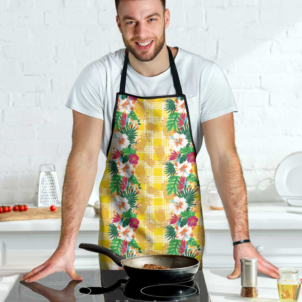 Hawaiian Palaka Apron Hibiscus Pineapple Lei - Polynesian Pride