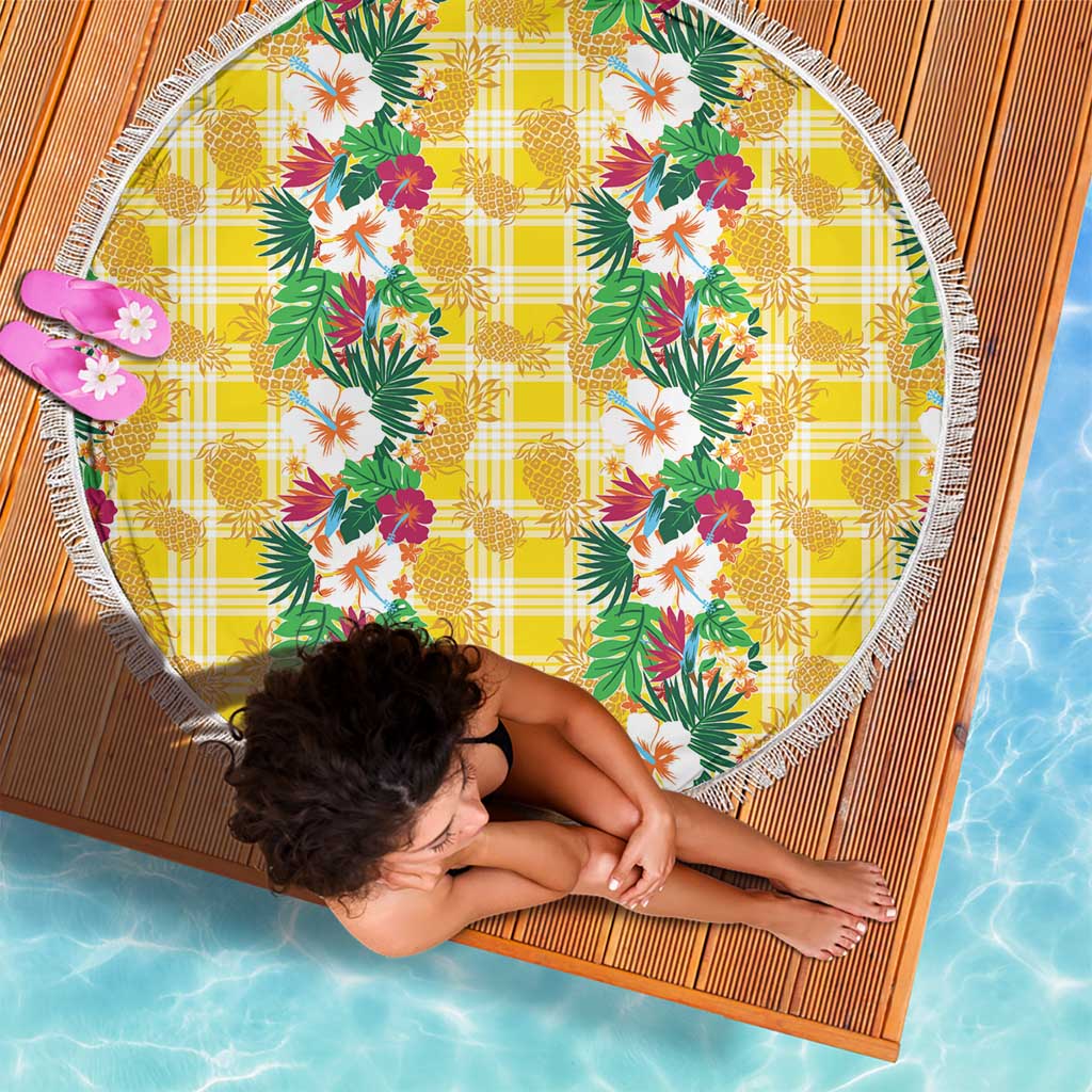 Hawaiian Palaka Beach Blanket Hibiscus Pineapple Lei - Polynesian Pride