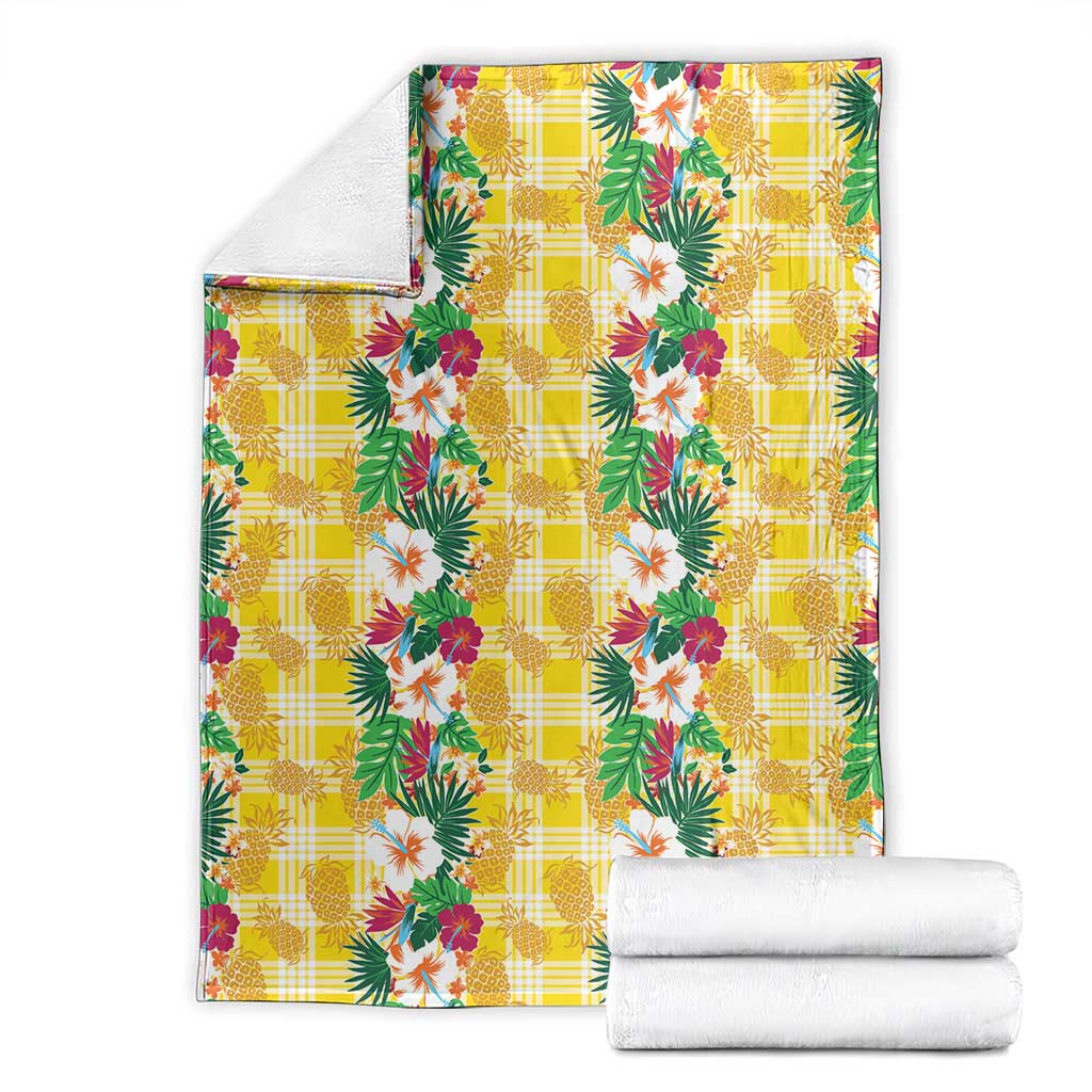 Hawaiian Palaka Blanket Hibiscus Pineapple Lei - Polynesian Pride