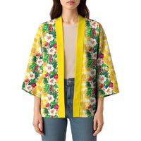 Hawaiian Palaka Kimono Hibiscus Pineapple Lei - Polynesian Pride