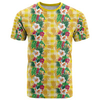 Hawaiian Palaka T Shirt Hibiscus Pineapple Lei - Polynesian Pride