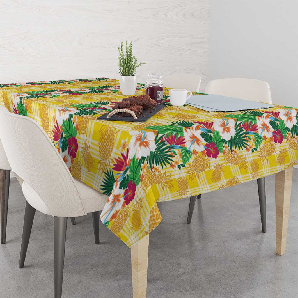 Hawaiian Palaka Tablecloth Hibiscus Pineapple Lei - Polynesian Pride