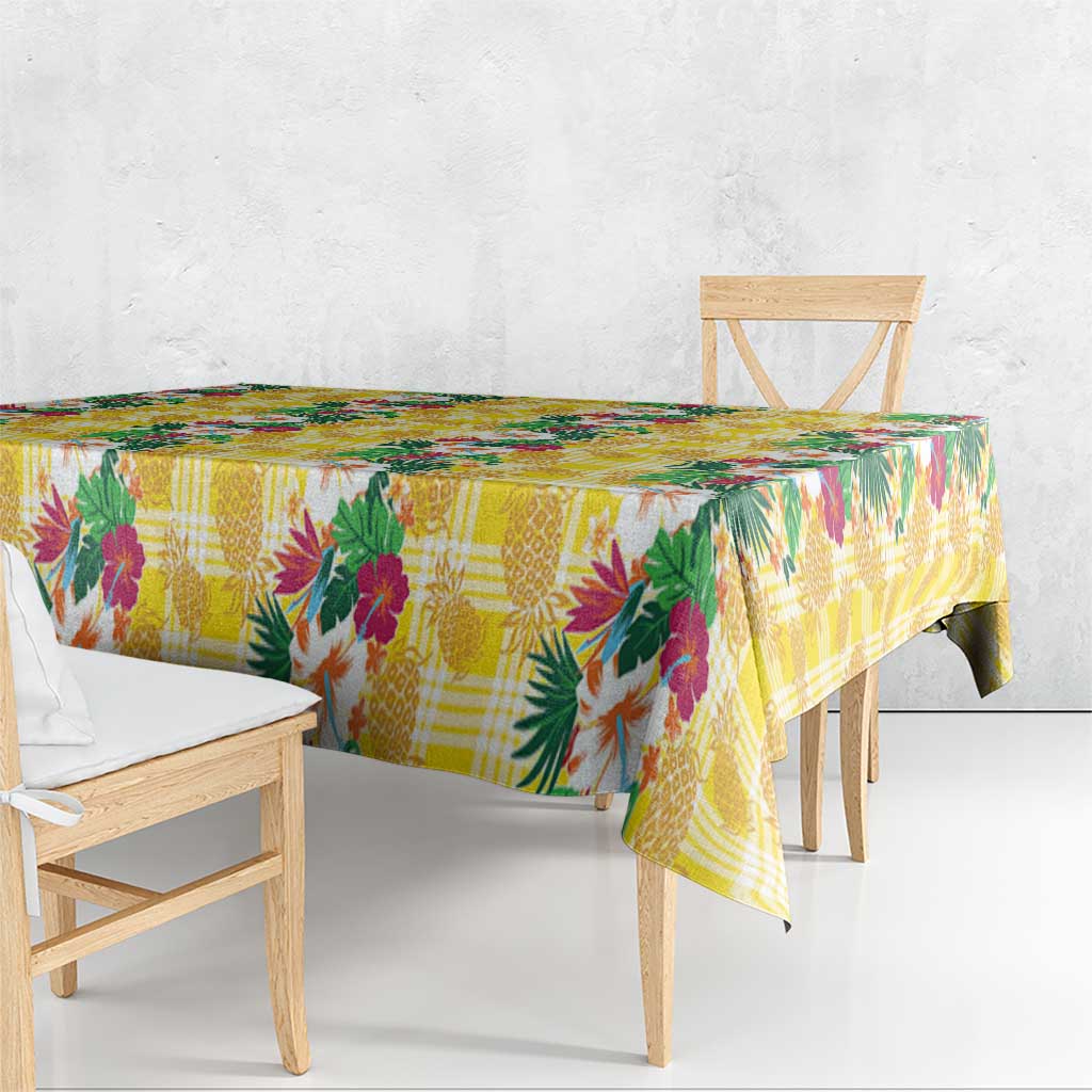Hawaiian Palaka Tablecloth Hibiscus Pineapple Lei - Polynesian Pride